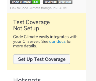 Code Climate Set Up Test Coverage